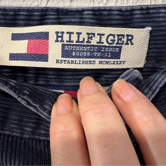 Tommy Hilfiger Vintage Y2K Dark Blue Corduroy Carpenter Pants size 34 X 30 - Picture 9 of 16